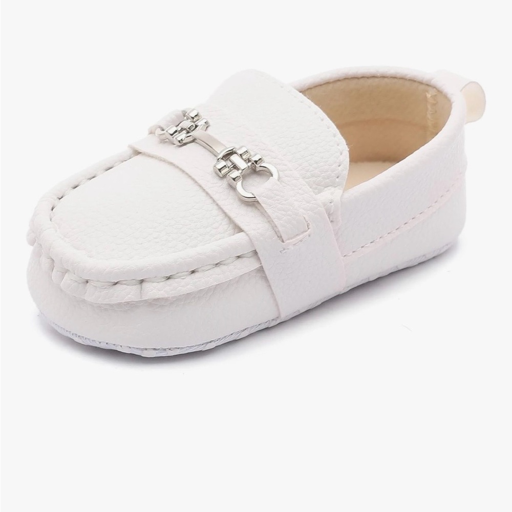 Cindear White Baby Loafers